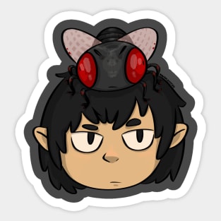 Beelzebub and fly chibi Sticker